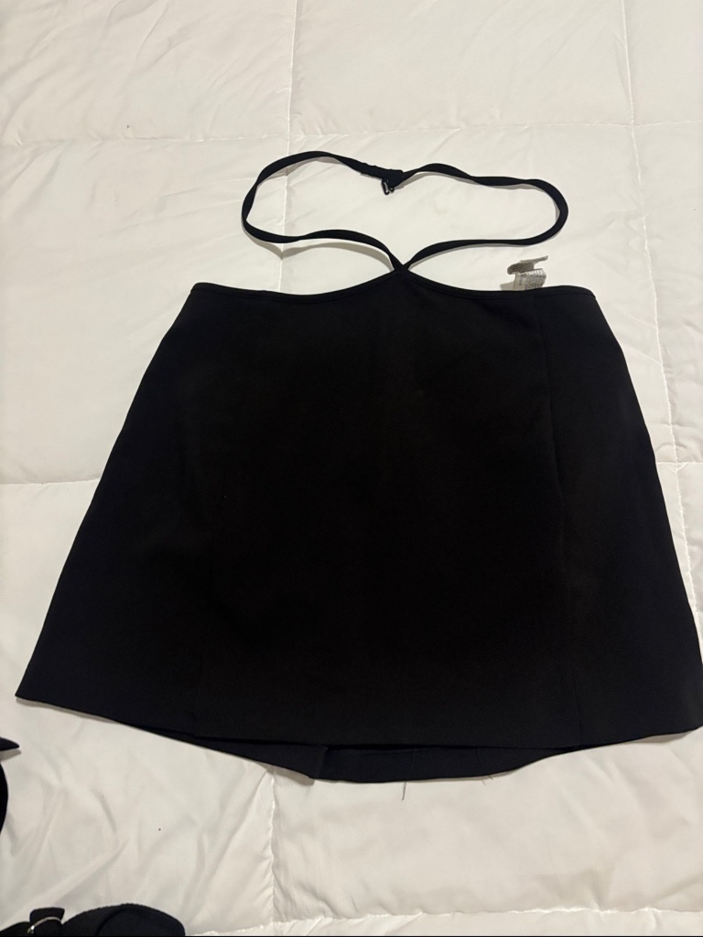 Zara Black Crossback Mini Skirt